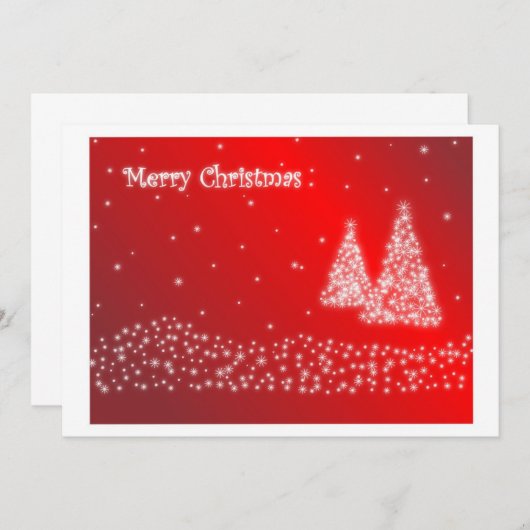 Vroegere kerstuitnodiging kaart (Voorkant / Achterkant)