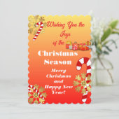 Vroegere kerstuitnodiging kaart (Staand voorkant)