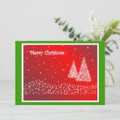 Vroegere kerstuitnodiging kaart (Staand voorkant)