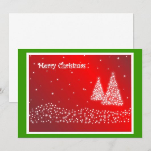 Vroegere kerstuitnodiging kaart (Voorkant / Achterkant)