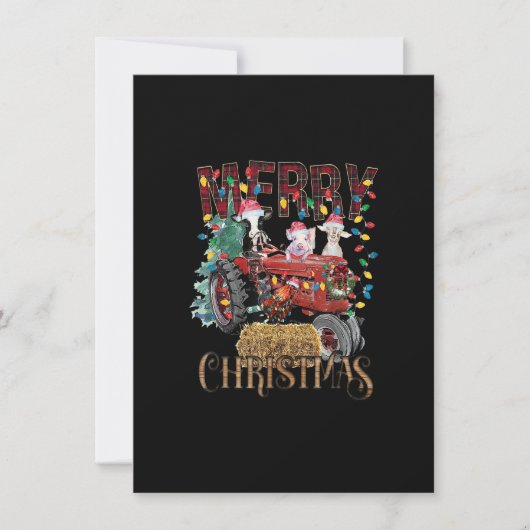 Vroegere kerstvee kaart (Voorkant)