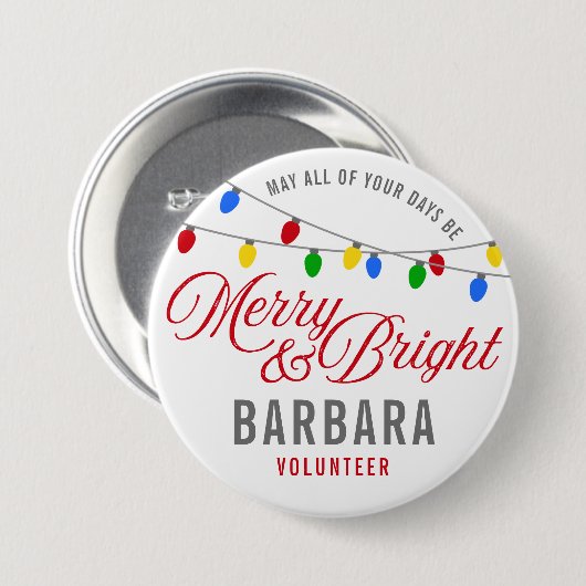 Vroegere kerstverlichting Aangepaste naaktslak Ronde Button 7,6 Cm (Voorkant /achterkant)