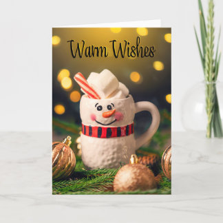 Vroegere kerstwarm wil Snowman Mok Feestdagen Kaart