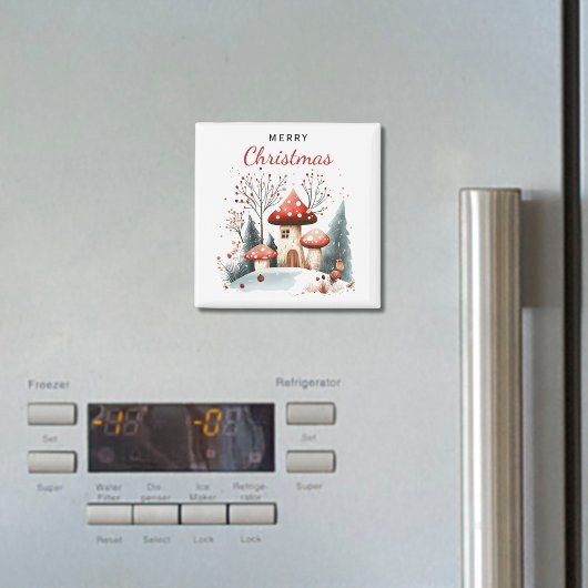 Vroegere kerstWaterverf Winter Woodland Magneet