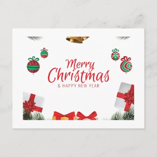 Vroegere kerstwensen feestdagenkaart (Voorkant)