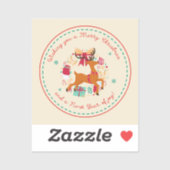 Vroegere kerstwensen sticker (Vel)