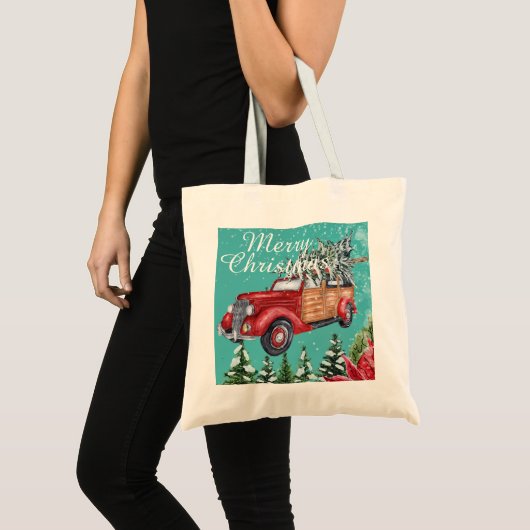 Vroegere kerstwinter-Canvas tas (Voorkant (product))