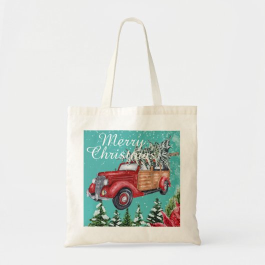 Vroegere kerstwinter-Canvas tas (Voorkant)