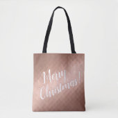 Vroegere kerstwinter feestdagen roos goud tote bag (Voorkant)