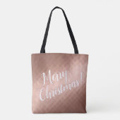 Vroegere kerstwinter feestdagen roos goud tote bag (Achterkant)