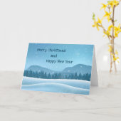 Vroegere kerstwinter kaart (Gele Bloem)