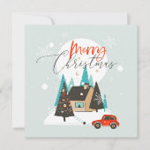 Vroegere kerstwinter, platte Kaart (Voorkant)