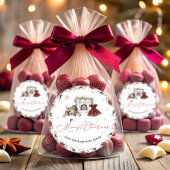 Vroegere kerstwinter ronde sticker