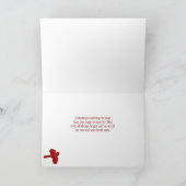 Vroegere kerstwinter, tuin en kardinalen feestdagen kaart (Binnen)