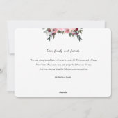 Vroegere kerstwinterfoto met floreel goud feestdagenkaart (Achterkant)