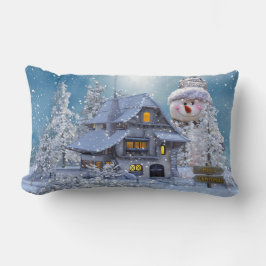 Vroegere kerstwinterwonderland kussen