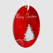 Vroegere kerstwitte silhouet ornament (voorkant)
