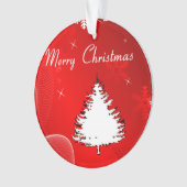 Vroegere kerstwitte silhouet ornament (voorkant)