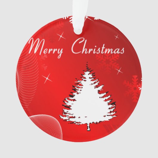 Vroegere kerstwitte silhouet ornament (voorkant)