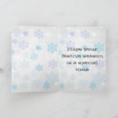 Vroegere kerstwitte tekst feestdagen kaart (Binnen)