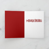 Vroegere kerstwitte tekstkaart feestdagen kaart (Binnen)