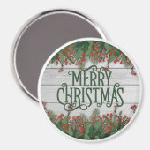 Vroegere kerstwoudachtergrond magneet (Voorkant / Achterkant)