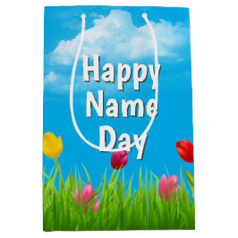Vroegere naam Dag Tulieren Middelgrote Gift Bag Medium Cadeauzakje