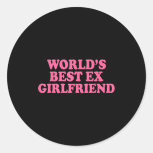 Vroegere vriendin van de wereld grappige ex-vriend ronde sticker