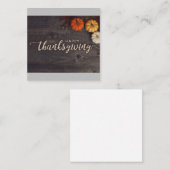 Vroegjaars Happy Thanksgiving Rustic Leaves Gourds Notitiekaartje (Voorkant / Achterkant)