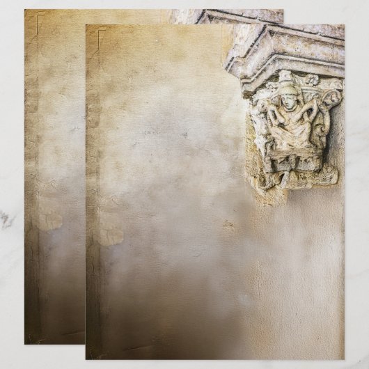 Vroegmiddeleeuwse antieke vintage stijl perkament (Voorkant / Achterkant)