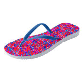 Vroegmoderne vierkante spiralen - rood multi teenslippers (Schuin)