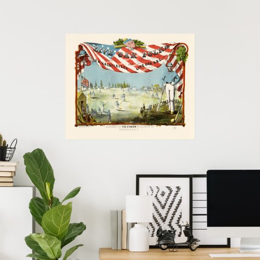 Vroegste Baseball Print (Thuiskantoor)