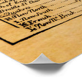 Vroegste bekende kaart van Boston 1722 Poster (Hoek)