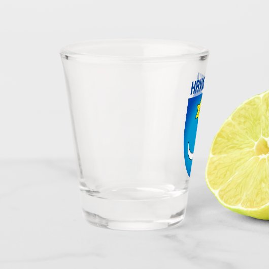 Vroegste bekende symbool shot glas (Links)