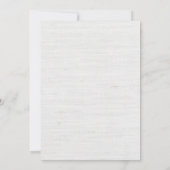 Vroegste kerst | Eén foto-script linen look Feestdagenkaart (Achterkant)