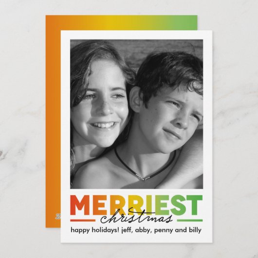 Vroegste kerst feestdagenkaart (Voorkant / Achterkant)