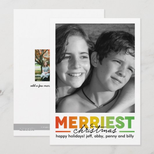 Vroegste Kerst met Achterfoto Feestdagenkaart (Voorkant / Achterkant)