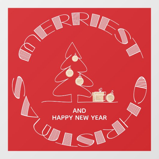 Vroegste kerstboom raamsticker (Vel)