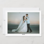 Vroegste kerstbruiloft feestdagenkaart (Achterkant)