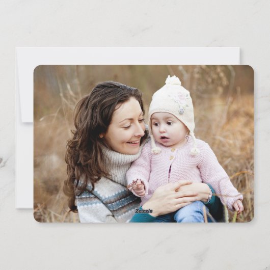 Vroegste kerstfoto's rood en wit feestdagenkaart (Achterkant)