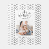 Vroegste Kerstmis 1 foto's, bijtende hand getrokke Fleece Deken (Voorkant)