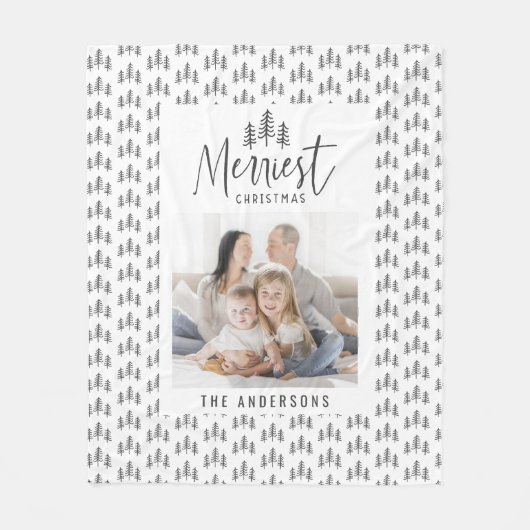 Vroegste Kerstmis 1 foto's, bijtende hand getrokke Fleece Deken (Voorkant)