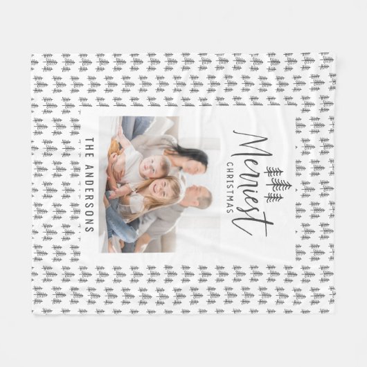 Vroegste Kerstmis 1 foto's, bijtende hand getrokke Fleece Deken (Voorkant (Horizontaal))