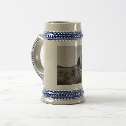 VROEGSTE SPRING IN HET VERNALESE/Toscaanse landsch Bierpul (Voorkant links)