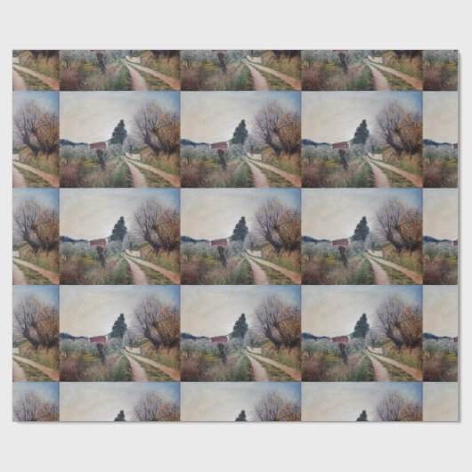 VROEGSTE SPRING IN HET VERNALESE/Toscaanse landsch Cadeaupapier (Vlak)