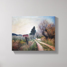 VROEGSTE SPRING IN HET VERNALESE/Toscaanse landsch Canvas Afdruk