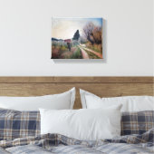 VROEGSTE SPRING IN HET VERNALESE/Toscaanse landsch Canvas Afdruk (Insitu (Slaapkamer))