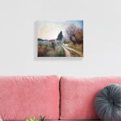 VROEGSTE SPRING IN HET VERNALESE/Toscaanse landsch Canvas Afdruk (Insitu (Woonkamer))