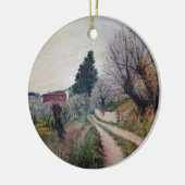 VROEGSTE SPRING IN HET VERNALESE/Toscaanse landsch Keramisch Ornament (Links)