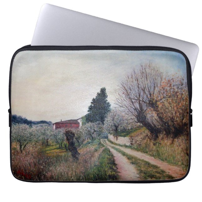 VROEGSTE SPRING IN HET VERNALESE/Toscaanse landsch Laptop Sleeve (Voorkant)